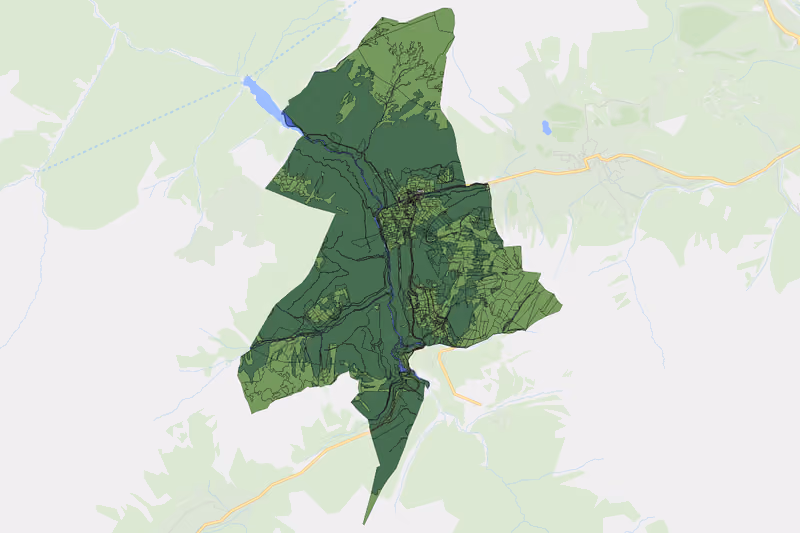 Kartenvorschau des Bodenverbrauchs der KG Rinnen