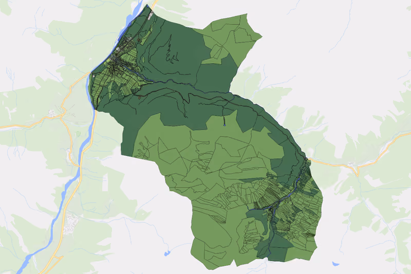 Kartenvorschau des Bodenverbrauchs der KG Stanzach