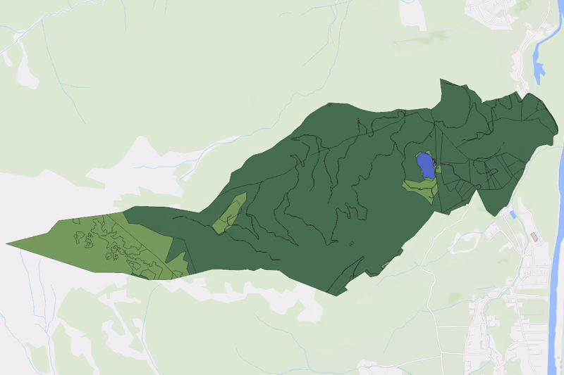 Kartenvorschau des Bodenverbrauchs der KG Frauensee