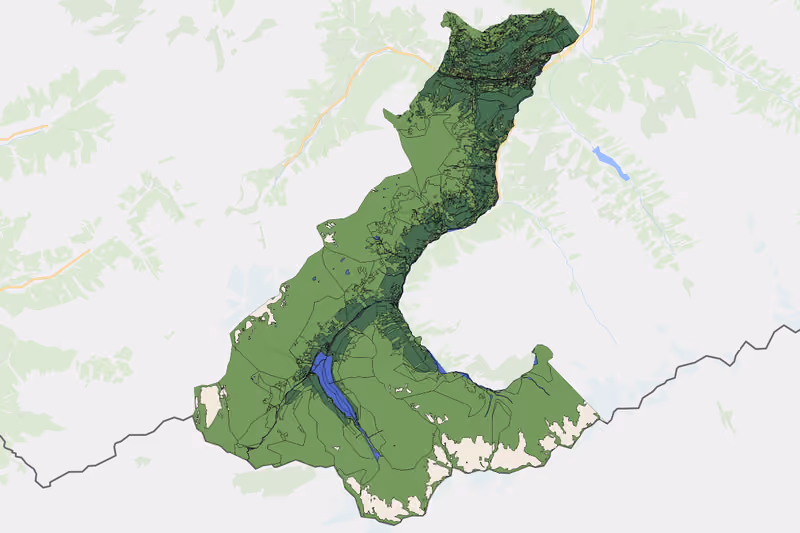 Kartenvorschau des Bodenverbrauchs der KG Finkenberg