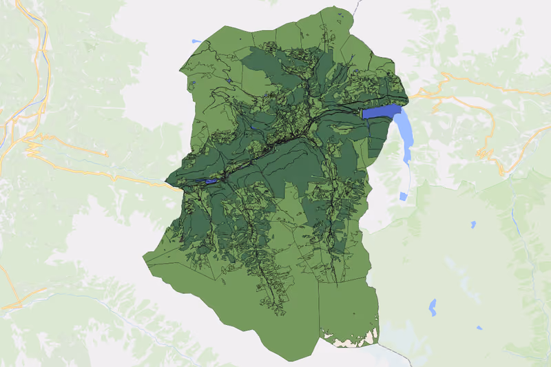 Kartenvorschau des Bodenverbrauchs der KG Gerlos