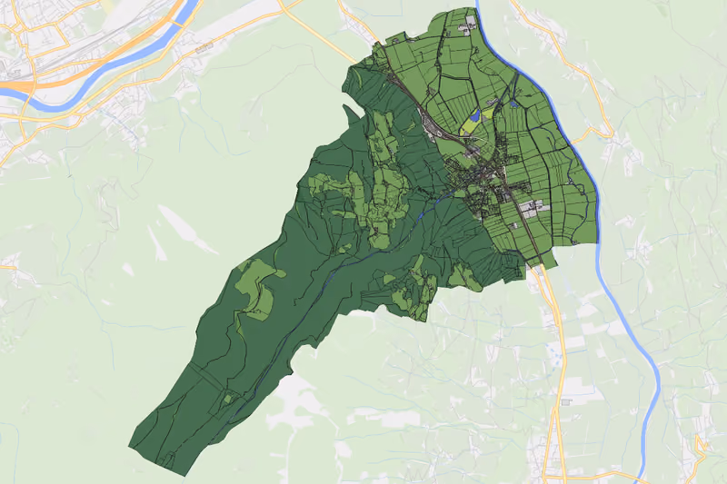 Kartenvorschau des Bodenverbrauchs der KG Schlitters