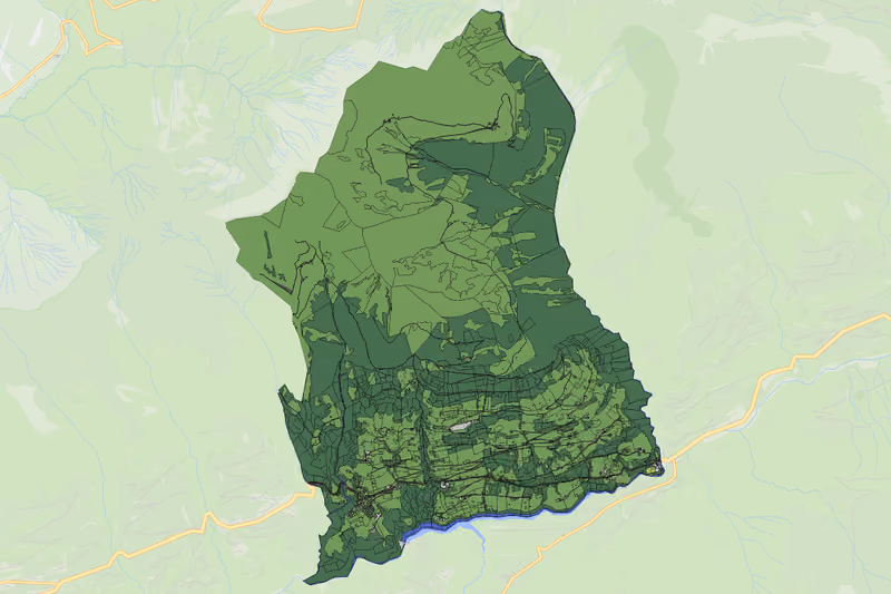 Kartenvorschau des Bodenverbrauchs der KG Blons