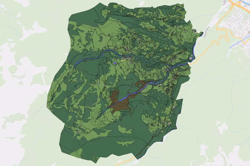 Kartenvorschau des Bodenverbrauchs der KG Bürserberg