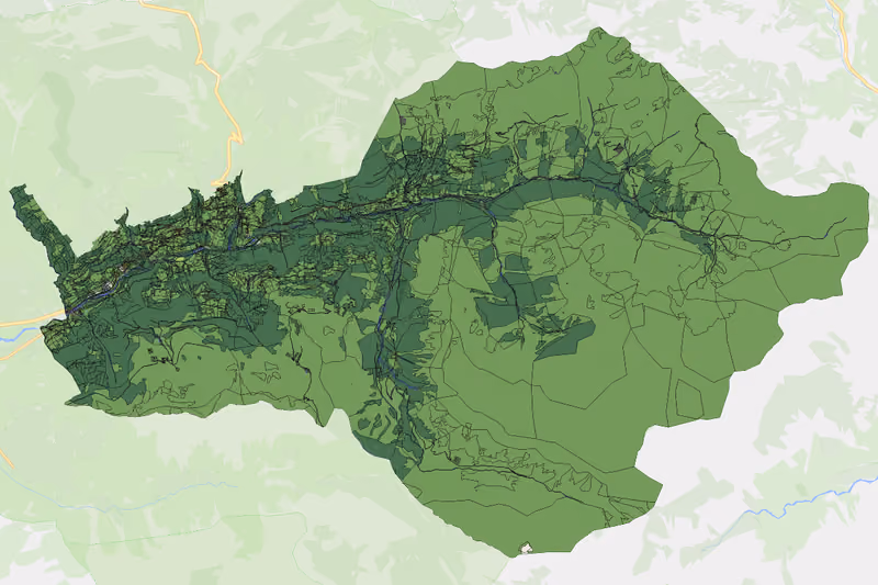 Kartenvorschau des Bodenverbrauchs der KG Sonntag