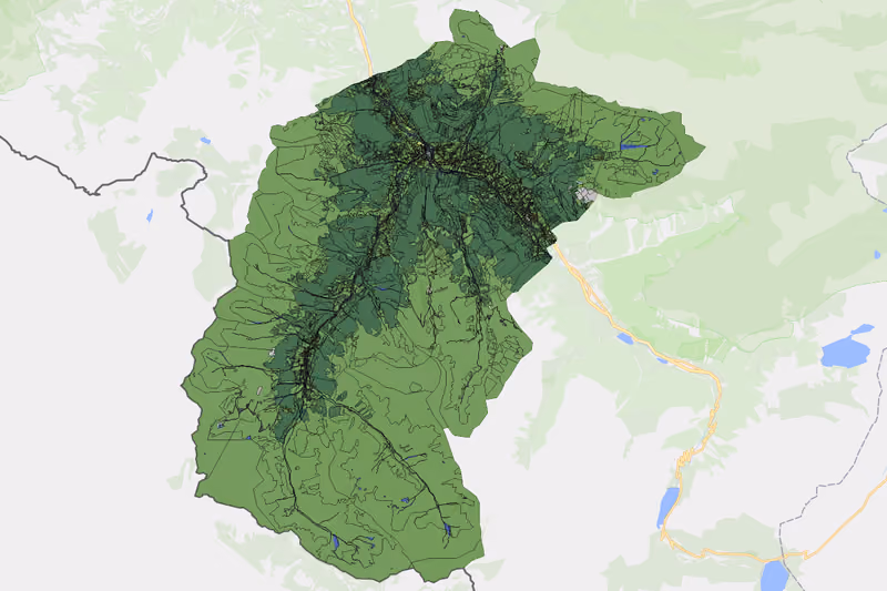 Kartenvorschau des Bodenverbrauchs der KG St. Gallenkirch