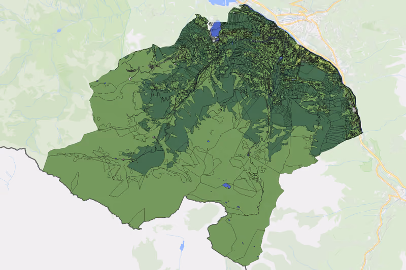 Kartenvorschau des Bodenverbrauchs der KG Tschagguns