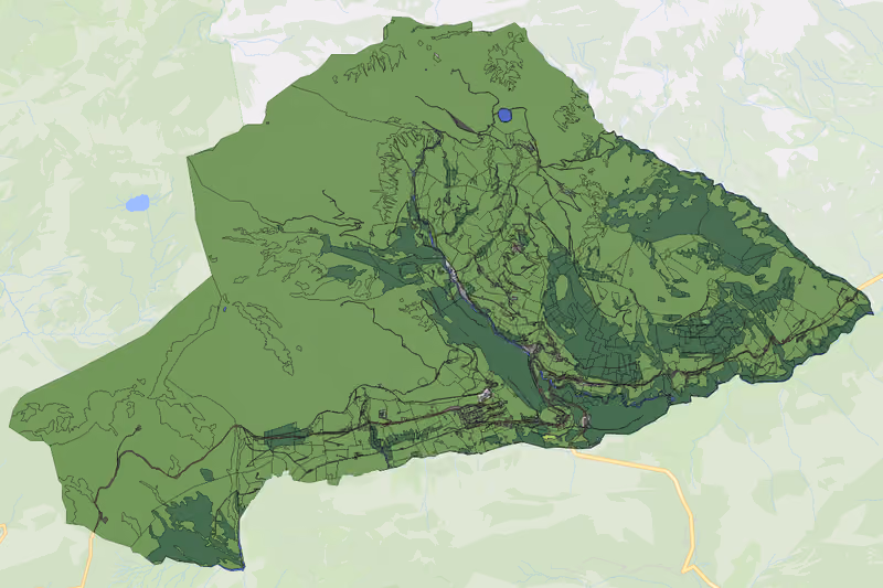 Kartenvorschau des Bodenverbrauchs der KG Damüls
