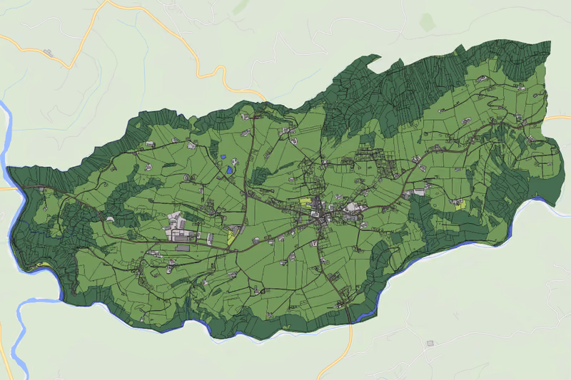 Kartenvorschau des Bodenverbrauchs der KG Lingenau
