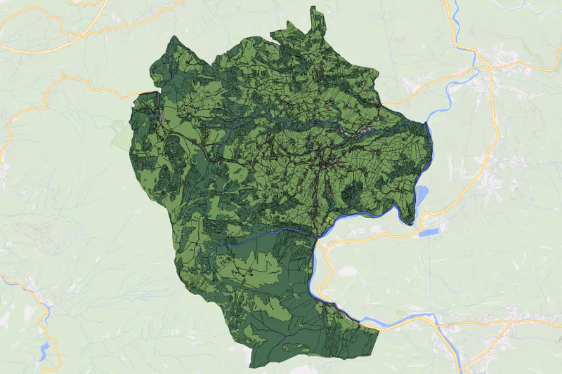 Kartenvorschau des Bodenverbrauchs der KG Schwarzenberg