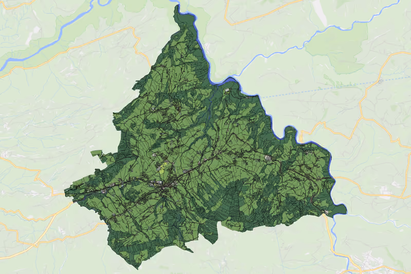 Kartenvorschau des Bodenverbrauchs der KG Alberschwende