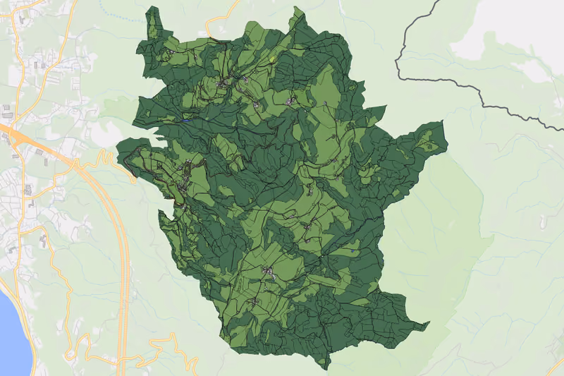 Kartenvorschau des Bodenverbrauchs der KG Eichenberg