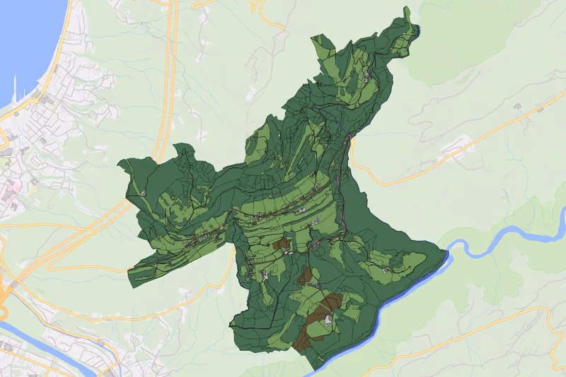 Kartenvorschau des Bodenverbrauchs der KG Fluh