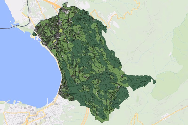 Kartenvorschau des Bodenverbrauchs der KG Lochau