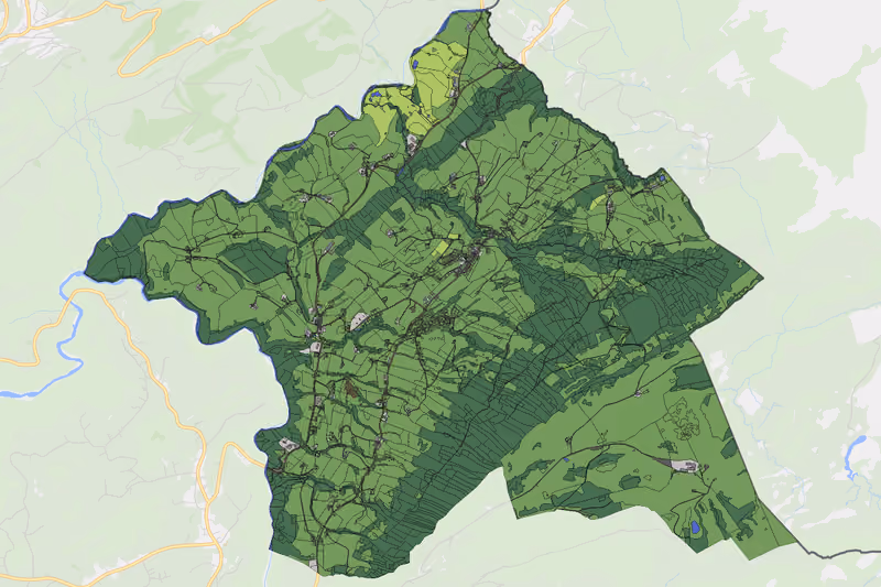 Kartenvorschau des Bodenverbrauchs der KG Riefensberg