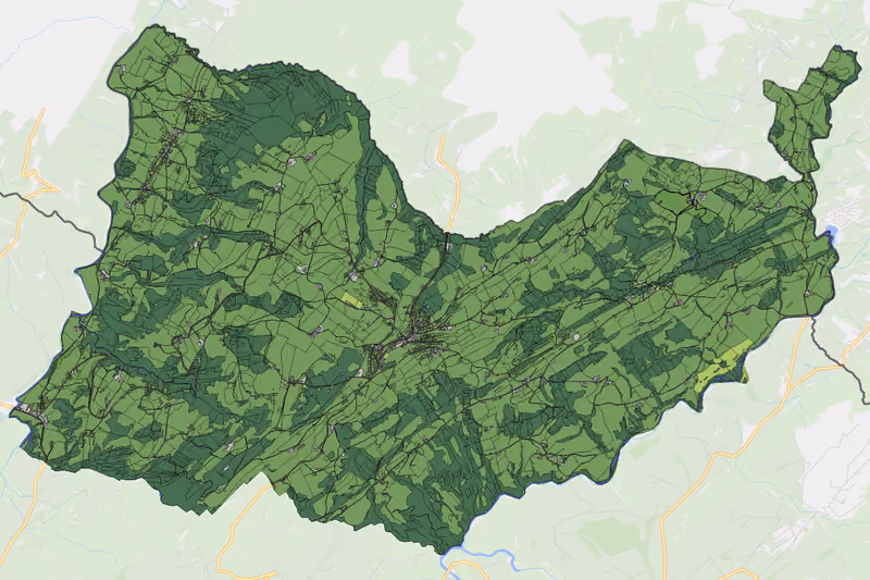 Kartenvorschau des Bodenverbrauchs der KG Sulzberg