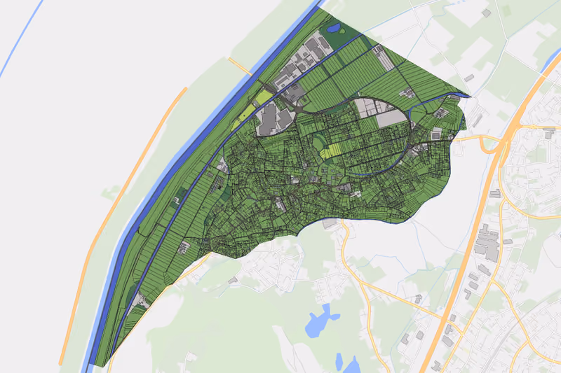 Kartenvorschau des Bodenverbrauchs der KG Mäder