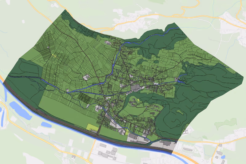 Kartenvorschau des Bodenverbrauchs der KG Schlins