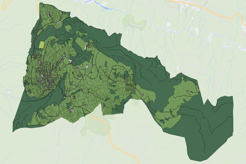 Kartenvorschau des Bodenverbrauchs der KG Übersaxen